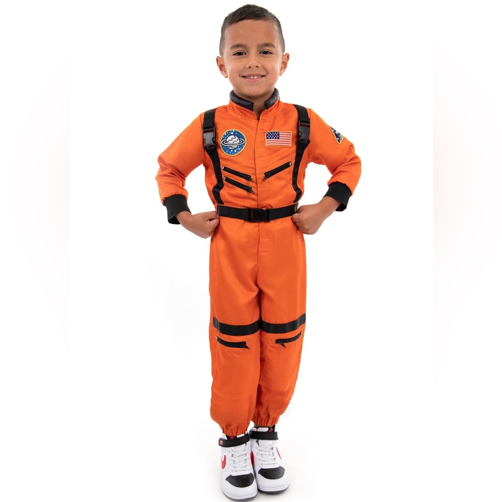 Kids Orange Astronaut Costume